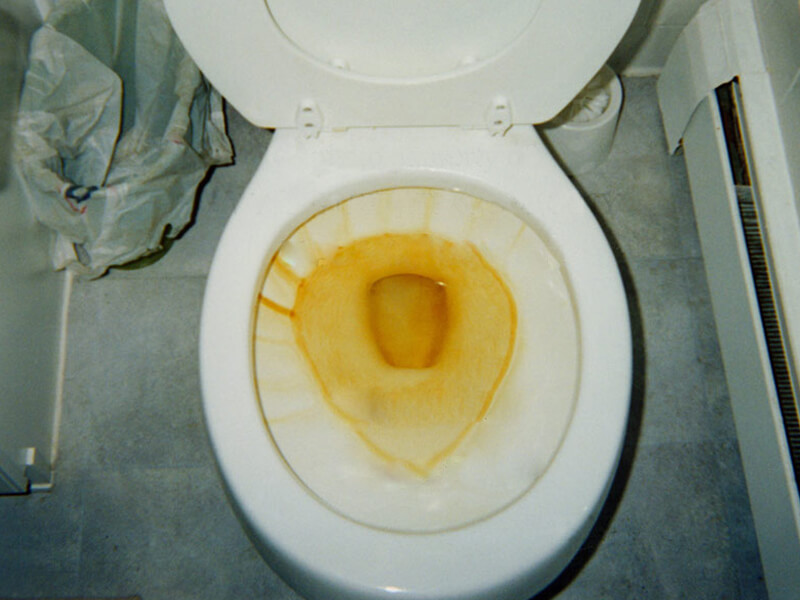 Iron stains ruin toilet